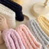 Autumn Winter Warm Coral Fleece Bowknot Woman Socks Sweet Lolita Plush Middle Tube Socks Home Sleeping Floor Socks Cute Socks