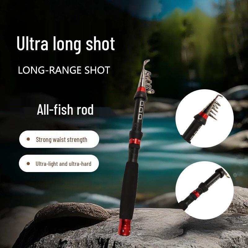 Compact Carbon Sea Fishing Rod: Ultra Short Section for Rock and Boat Fishing, Ideal for Small Casting and Throwing