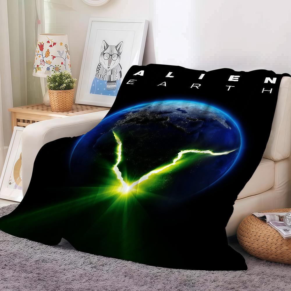 Sci-Fi Movies A-alien E-earth Blanket Warm And Soft Suitable For Bedroom Living Room Sofa Bed Office Travel Camping