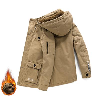 Giacca antivento casual da uomo invernale, giacca in cotone felpato alla moda e calda, giacca in cotone oversize