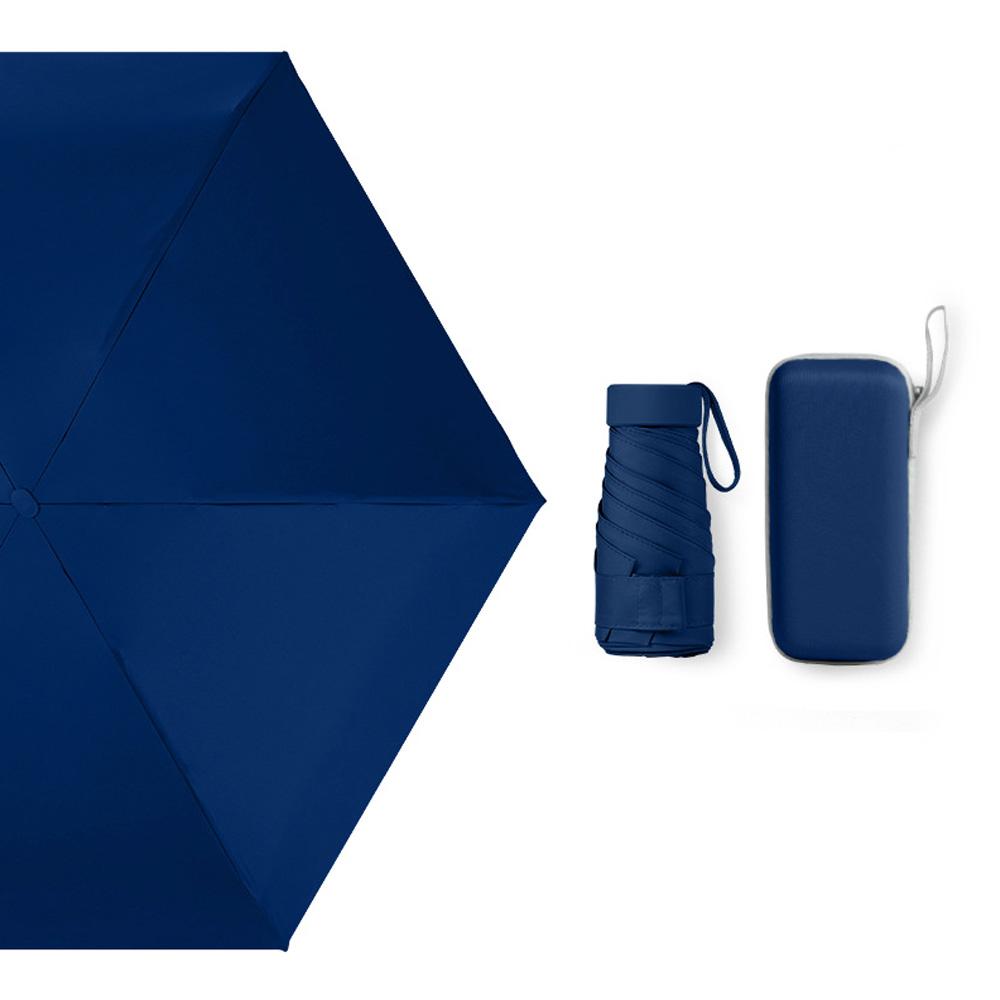 Mini Travel Sun Umbrella Waterproof Folding Umbrella Capsule Shape Umbrella with Case