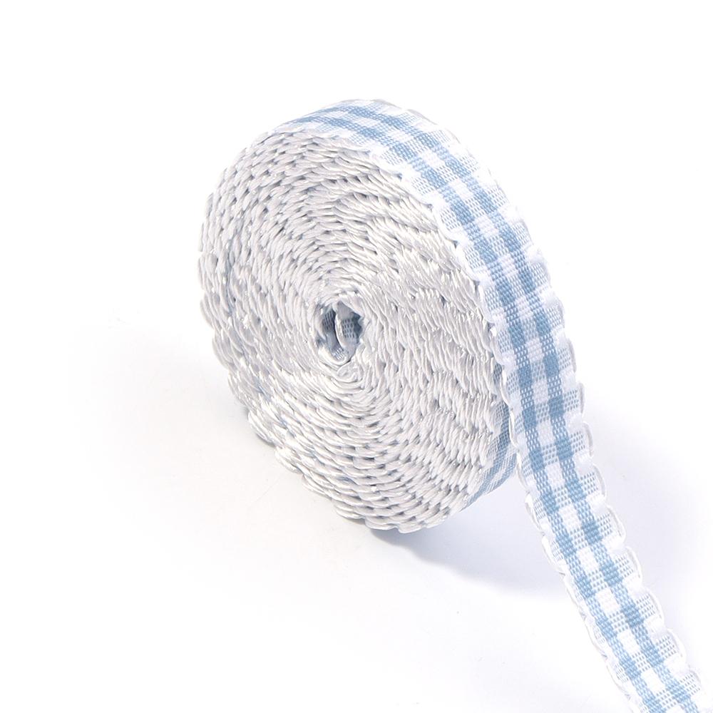 5Yards Wavy Lace Checkered Ribbon Colorful Plaid Satin Ribbon For Flower Gift Packaging DIY Clothing Accessories Home Decoration