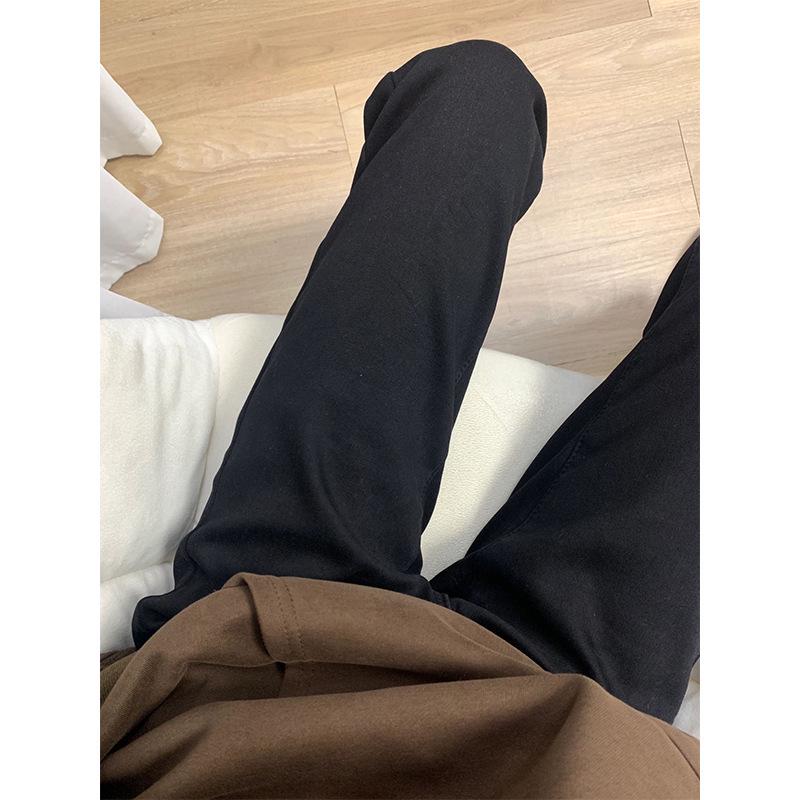 

Женские джинсы больших размеров с высокой посадкой, на флисовой подкладке, с широкими штанинами, Осень-Зима 2024, Черные XL