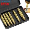 6-Piece Gold HSS 4341 Screw Extractor Set with Plastic Case