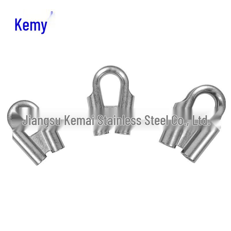 304 Stainless Steel Thimble Wire Rope Protector with Nylon Line