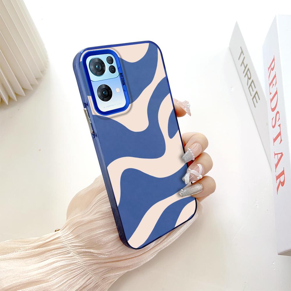 Model pictat Sliver colorat Carcasă tare cu două fețe Carcasă telefon antișoc anti-cădere pentru OnePlus OPPO Reno Realme