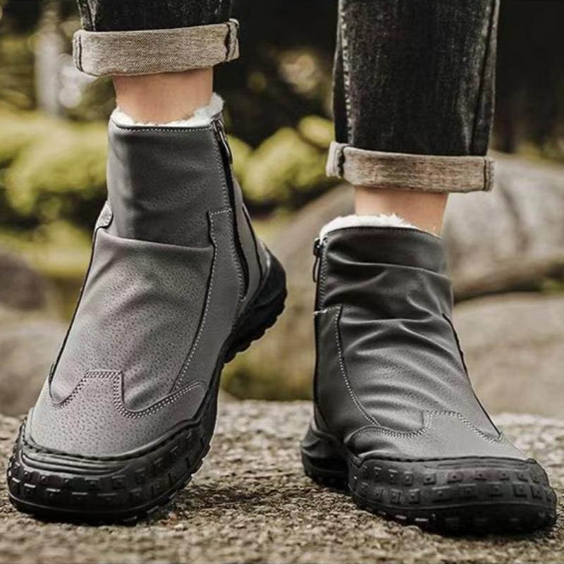 Thick Plush Warm Winter Martin Boots Non Slip Anti-Scratch Men Labor Protection Work Boots