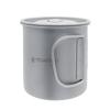 TOMSHOO 450ml Titanium Cup Camping Water Cup Picnic Mug with Lid and Tea Filter