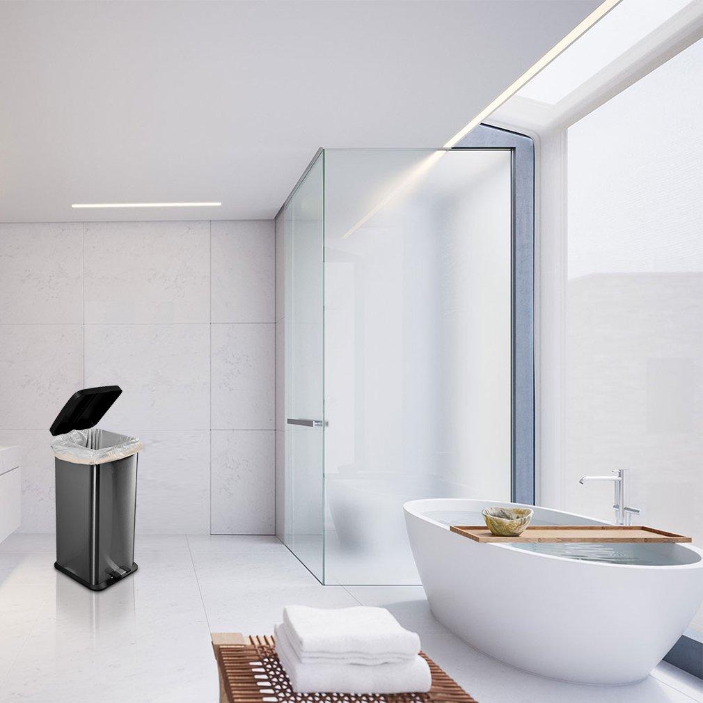 Meidong Garbage Bags 50L Garbage Bags Strong Big Unscented Bags Rolls 115 Eco-friendly (5 Counts)