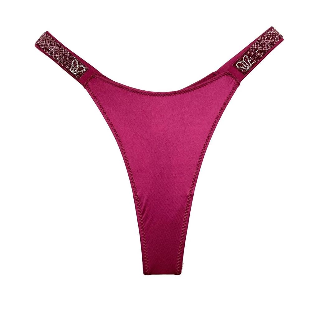 Europäischer & Amerikanischer Sexy Strass-G-String Tanga - Niedrige Taille, Hoher Schnitt, Bling-Stern-Design