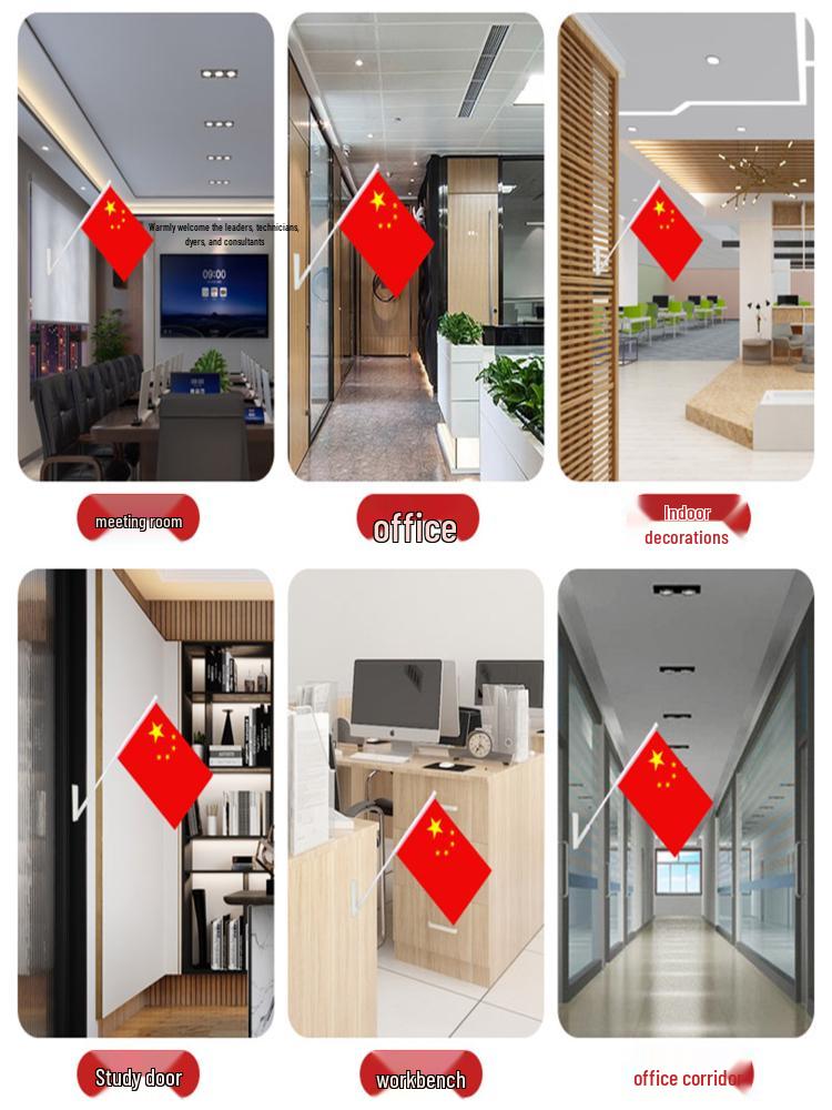 Small Red Flags for National Day Decorations: Diagonally Inserted for Classrooms, Malls, Supermarkets, Offices, and Meeting Entrances.
