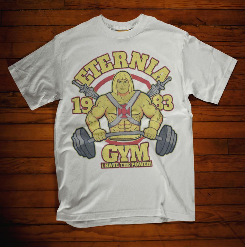 He Man T-Shirt Eternia Gym Power TV Skeletor Training 80s 90s Tee retro PRINCE Unisex T-Shirt L