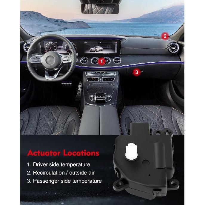 2PCS Air Door Actuator A/C HAVC Heater Blend Door Actuator Fit for 2008-2015 for Dodge for Charger,2008-2010 for Dodge for Dakota,2008-2016 for Dodge