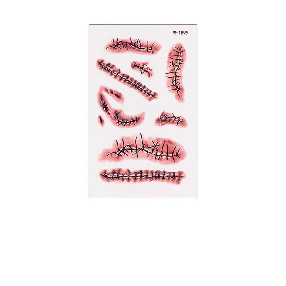 Eyeball Bloody Makeup Bruise Scab Scar Tattoo Sticker Body Art Scar Decals Photo Props