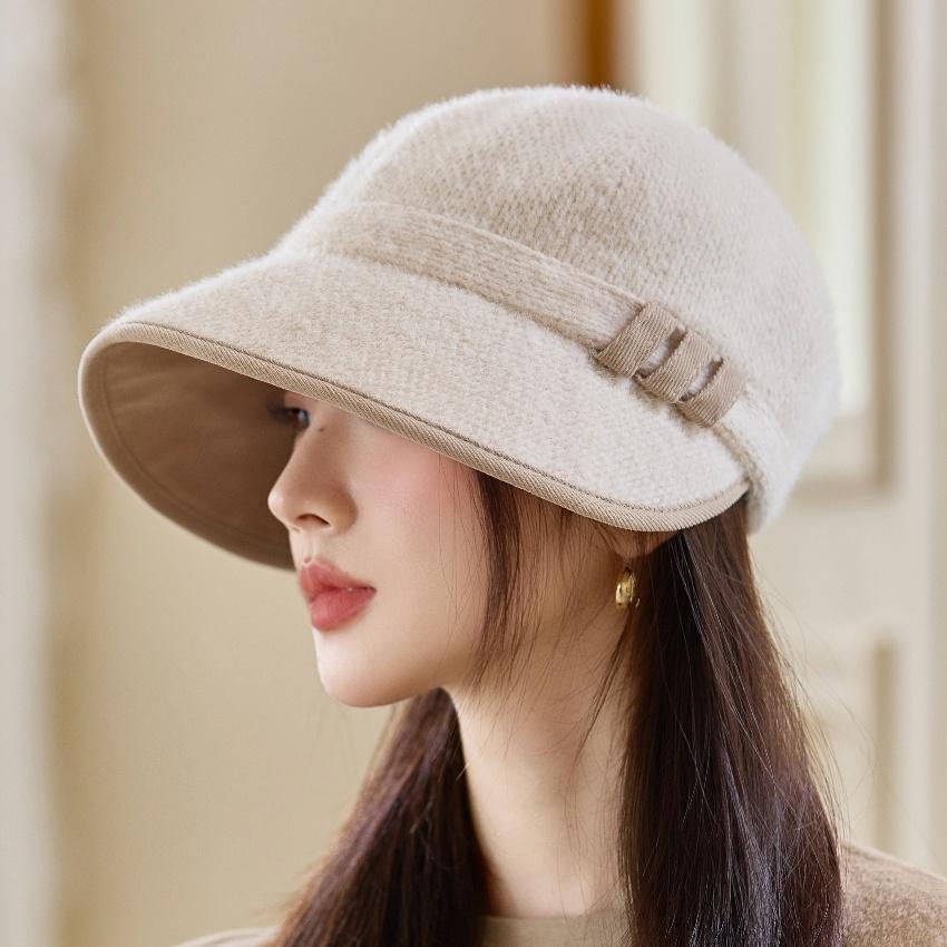 Female Hat Autumn and Winter Fashion Cap Bucket Hat Shopping Casual