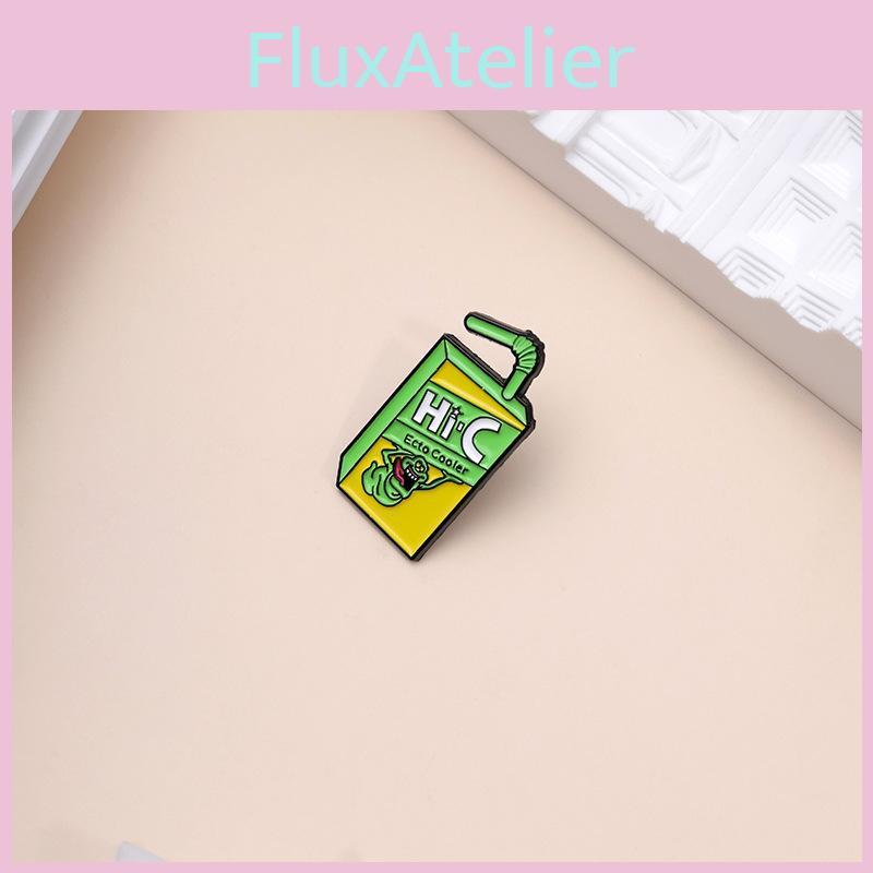 Creative New Style Metal Brooch Featuring Fun Cartoon Monster Juice Drink Design