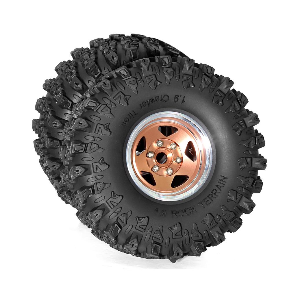 Remote Control Model Rubber Car Supplies Beadlock Wheel Mud Terrain Tires Set Wheel Tires Detachable Fine Car Parts