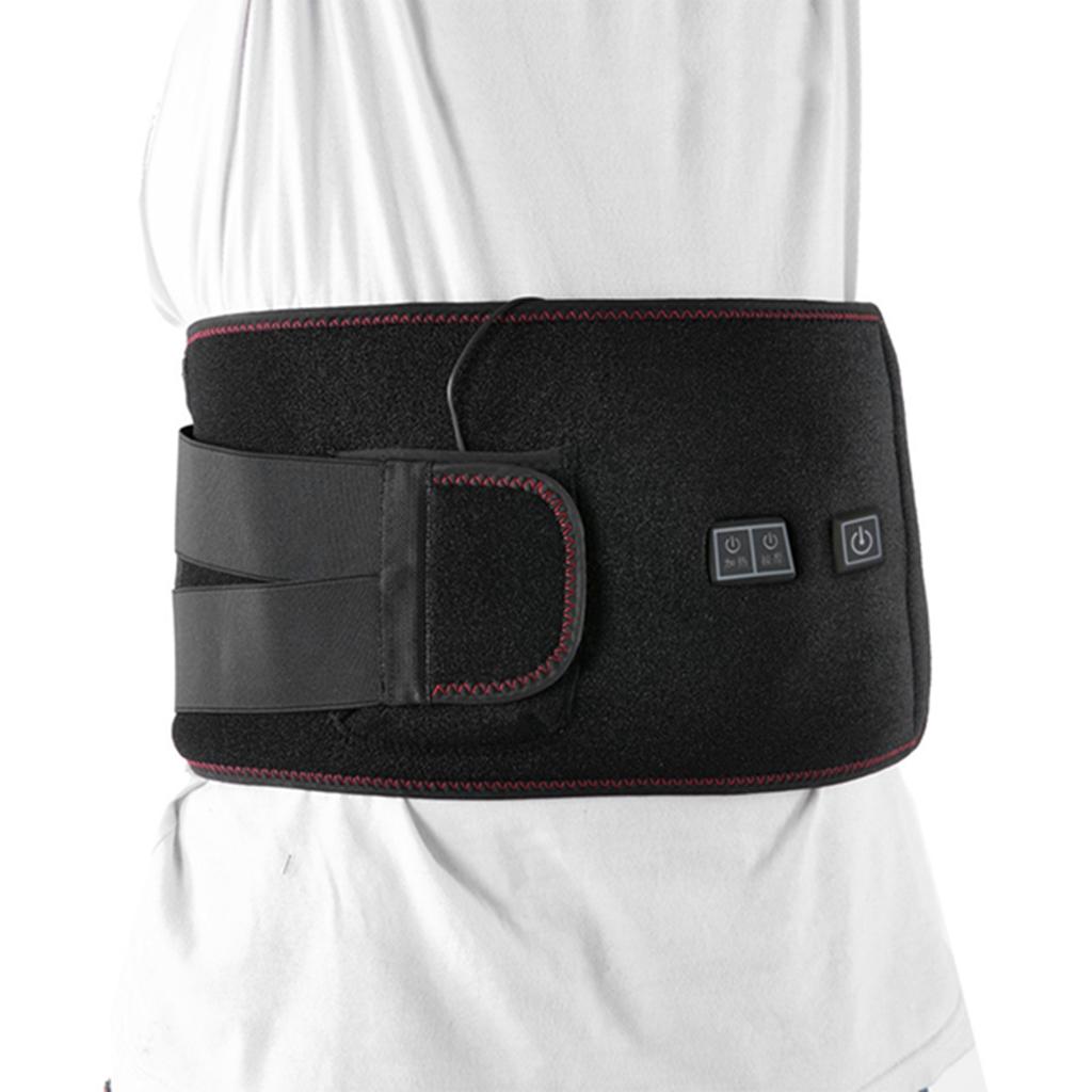 3 Sizes Electric Heat Therapy Far Infrared Vibration Hot Compress Waist Pain Relieve Belt