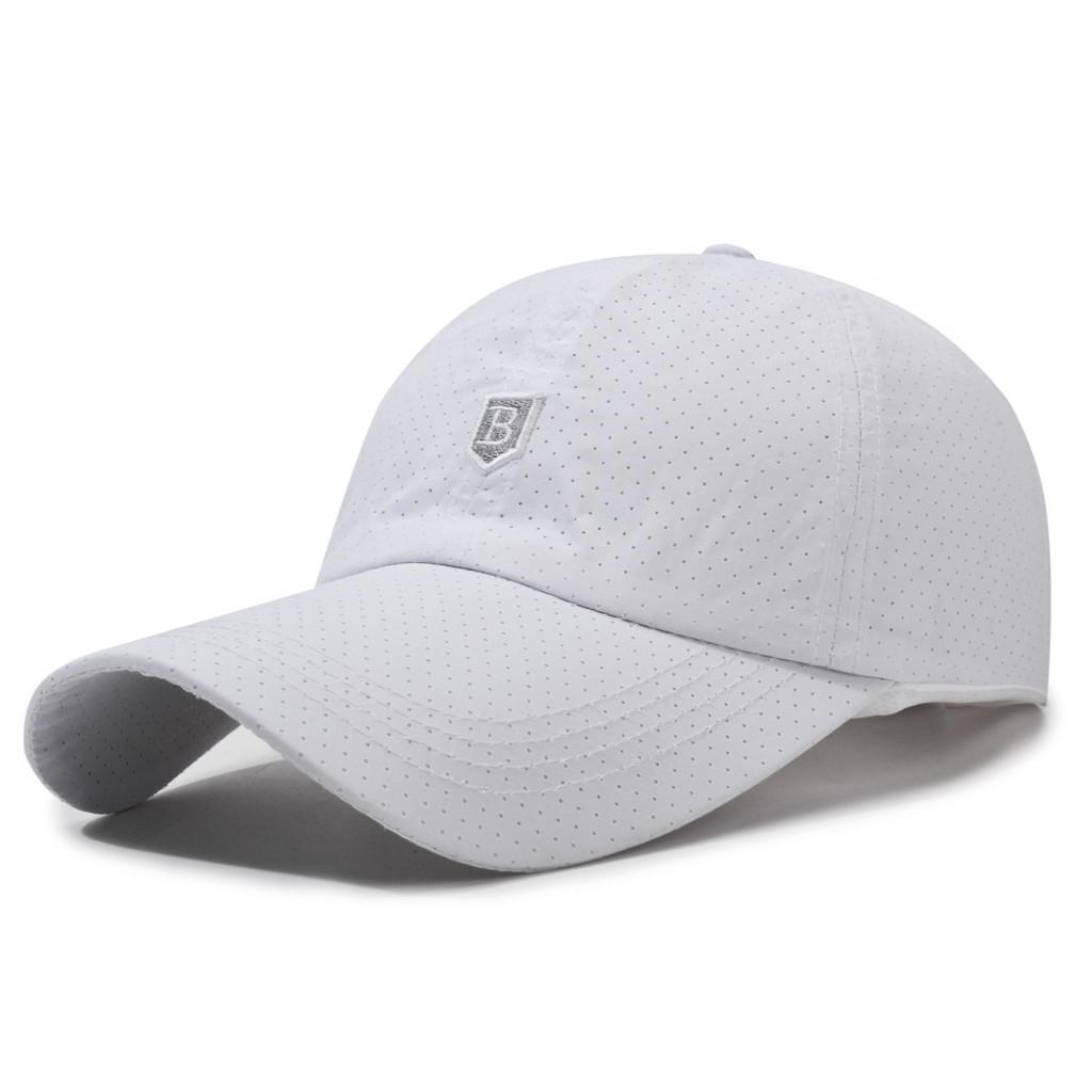 B Embroidery Letter Duckbill Baseball Cap Cotton Adjustable Sun Hat Protection