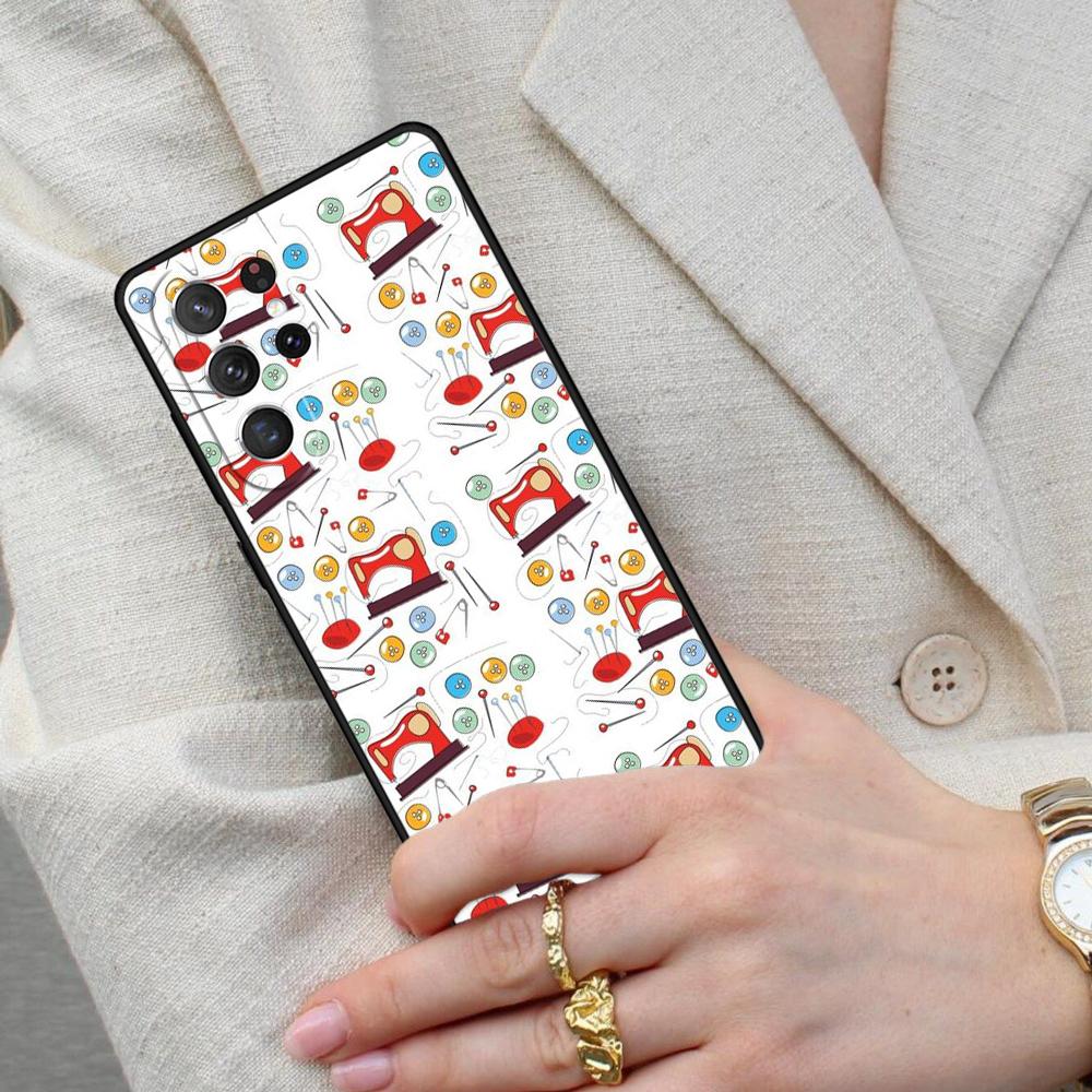 Sewing Scissors Cell Phone Case for Samsung Galaxy S26 Ultra S25 S24 S23 S22 S21 S20 Note10 Cover