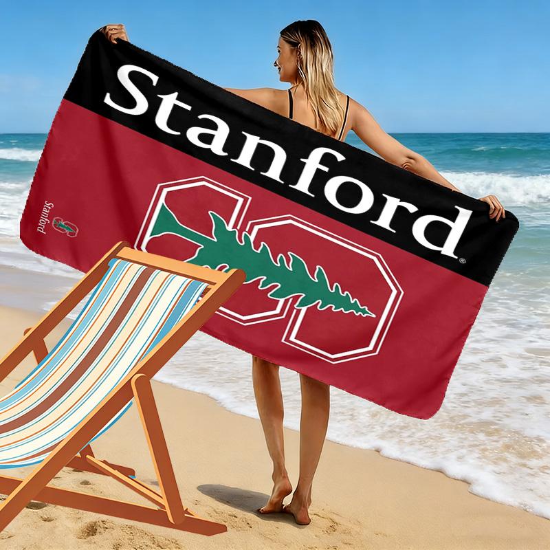 Stanford Cardinal Print Beach Towel, Large Soft Quick Dry Towel for Beach Camping Swimming