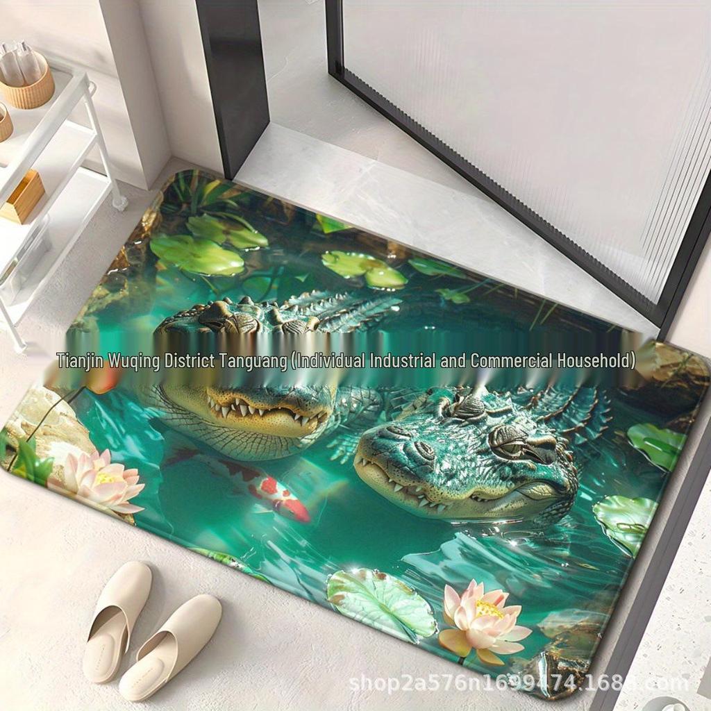Ocean 3D Entrance Mat: Dirt-Resistant, Easy-Care, and Water-Absorbent