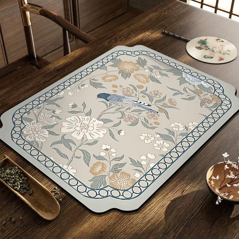 Schnell trocknende Kieselalgen-Schlamm-Geschirrunterlage, saugfähige Abtropfmatte, schnell trocknende Abtropfmatte, Kaffeemaschine