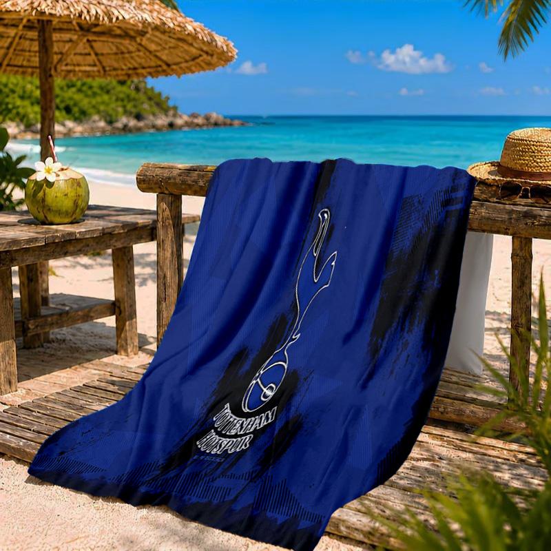 Tottenham Crest Design Beach Towel Microfiber Beach Towel, Lightweight and Quick-Dry, for Summer Travel, Swimming Pool Fan Birthday Gift