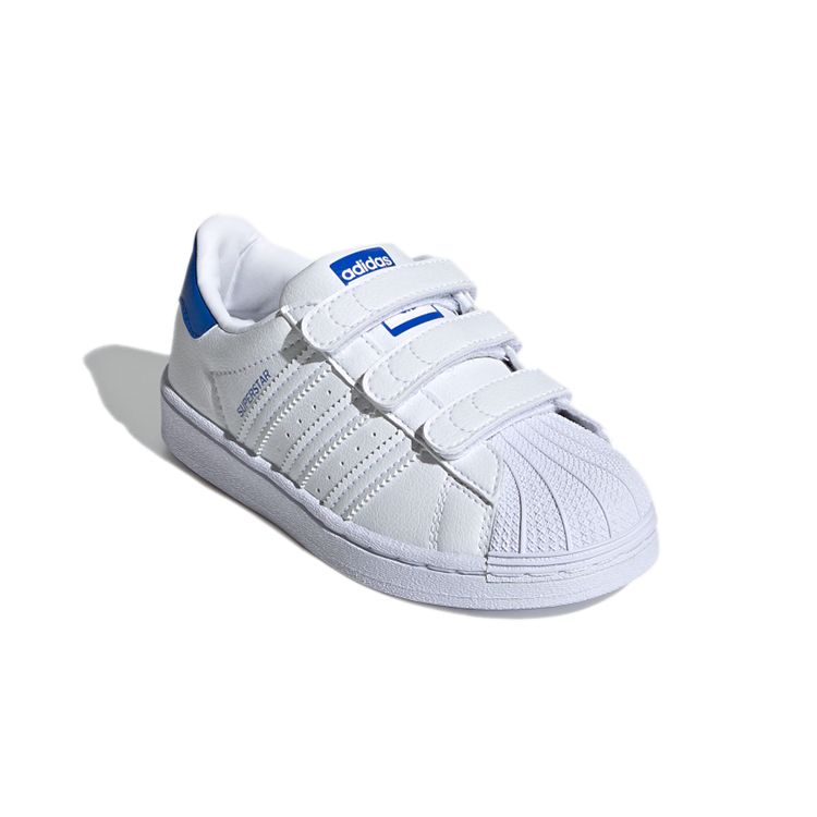 Adidas Originals Cf C Breathable Low-Top Skate Shoes Kids Sneakers White Blue FX7169