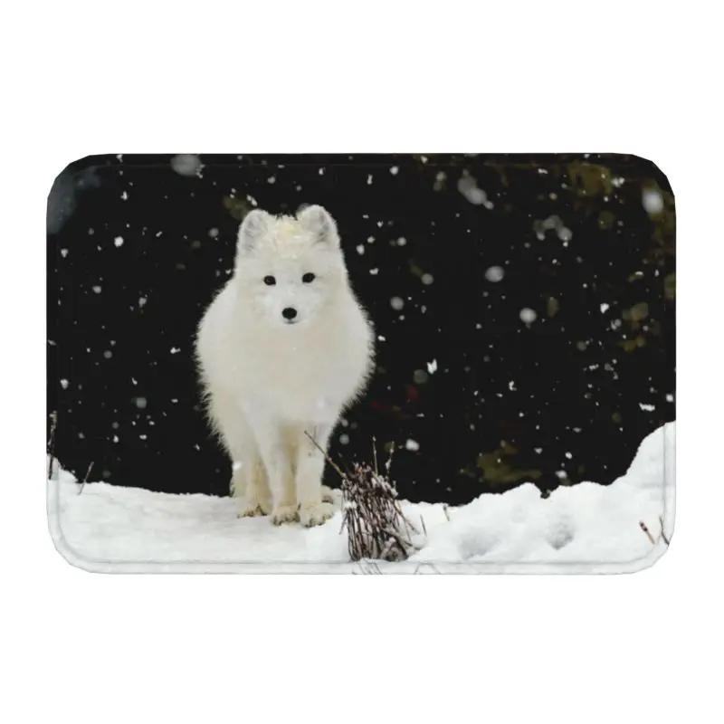 Fox Spirit Kitsune Front Door Mat Anti-Slip Indoor Absorbent Japanese Kabuki Doormat Floor Bath Entrance Rug Carpet