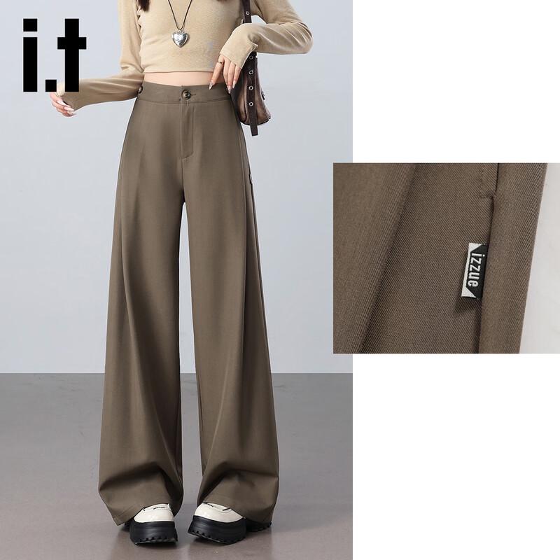 Izzueit Women's Loose Straight Leg Trousers