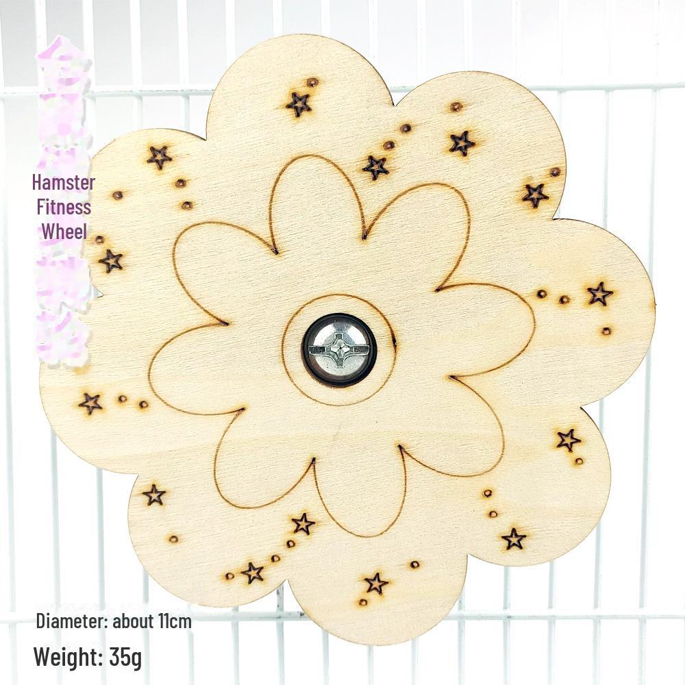 Hamster Fitness Wheel & Frisbee Toy with Stand for Small Pets