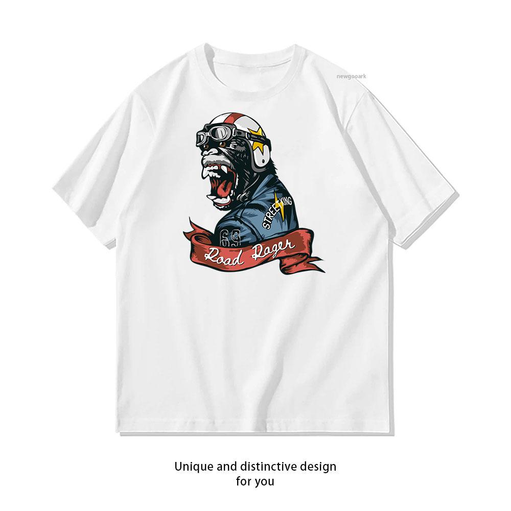 

Street King Road Rager cotton T shirt Unisex Adult couple streetwealtops tee Short sleev Casual 4XL