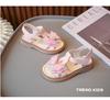 Girls' 2026 Summer Open-Toe Princess Sandals: Soft Sole, Stylish Beach Shoes