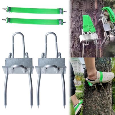 1 Pair Tree Climbing Spikes Portable Anti-Slip Cat Claw Shoes Adjustable Fit Outdoor Tree-Climbing Tool for Tree Work