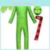 Auffälliges Grinch Cosplay Kostüm für Kinder Perfekt für Halloween-Partys!