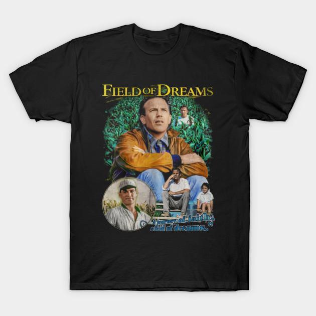 Men Black Print T-shirt Field Of Dreams No-Cut Transfer Paper Print Cotton Tshirt 2XL чёрный