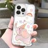 Happy Pink Elephant Lucency Phone Case for IPhone 14 15 16 13 12 11 17 Pro Max 12 13 Mini Soft Cover