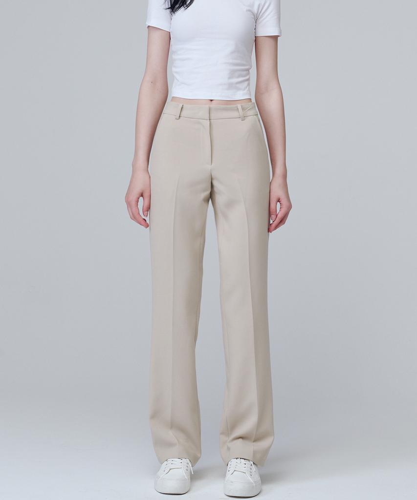 MALOUPE 2140 Stretch Slim Bootcut Pants (Beige)