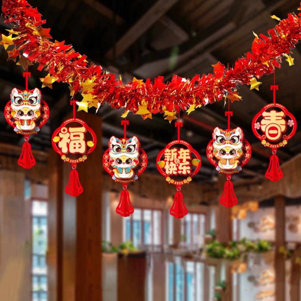 Cartoon Spring Festival Banner Garland Hanging Lunar Year Ornaments For Home Shopping Mail