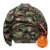 Mens Camo MA-1 Pilot Jacket Winter Warm Thickened Nylon Flight Outdoor Casual Wear