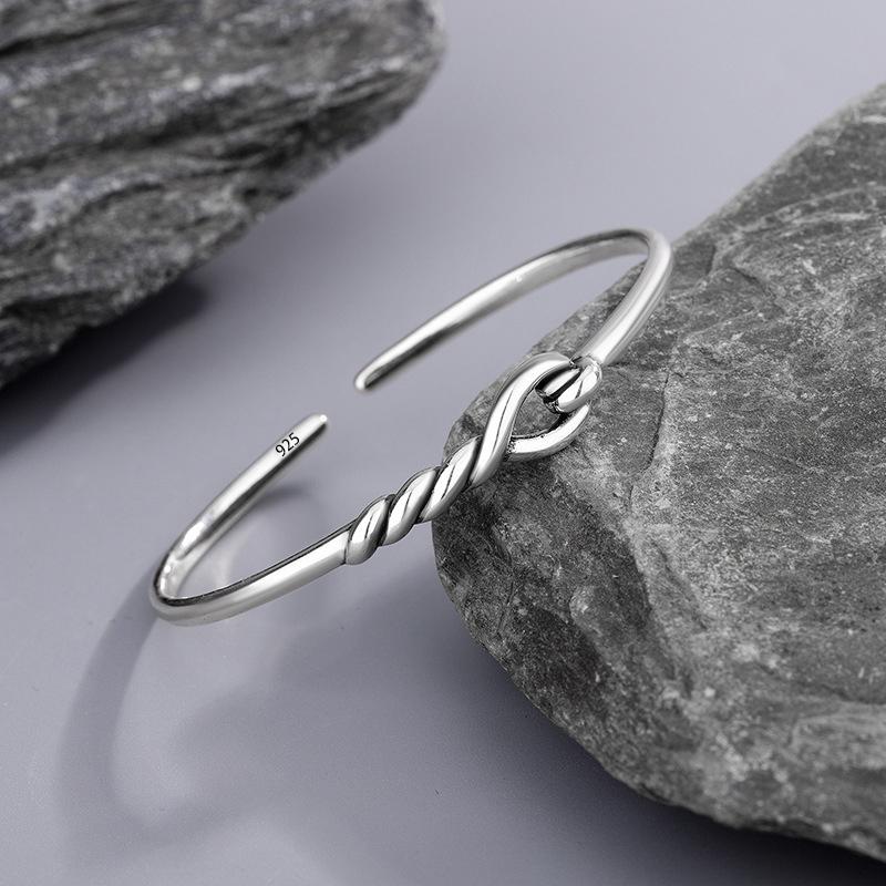 VENTFILLE 925 Sterling Silver Geometric Square Round Bead Bracelet For Women Personality Temperament Simple Hand Jewelry Party