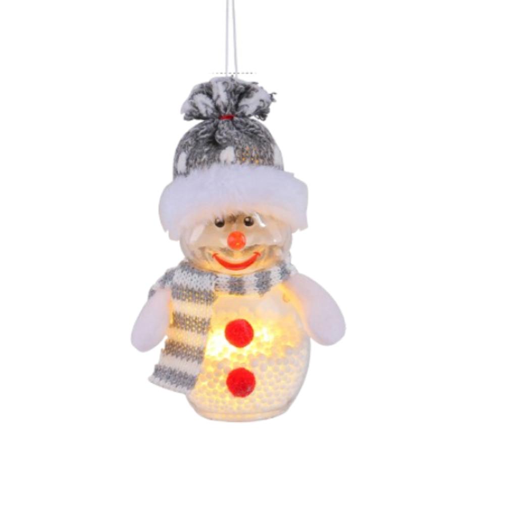 Plastic Christmas Luminous Snowman Decor Transparent Xmas Tree Decoration Holiday Party Decoration