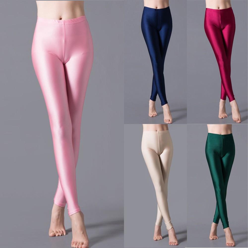 Donne Lucidi Vita Alta Elastico Slim Pants Yoga Leggings Palestra Pantaloni  Sportivi acquista in modo economico — spedizione gratuita, recensioni reali  con foto — Joom