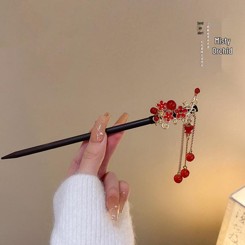 Elegant Ancient-Style Tassel Hairpin for Women - Versatile Hanfu & Step-Shaking Design
