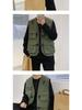 Men's Retro Multi-Pocket Workwear Vest: Spring/Autumn Thin Sleeveless Trendy Gilet