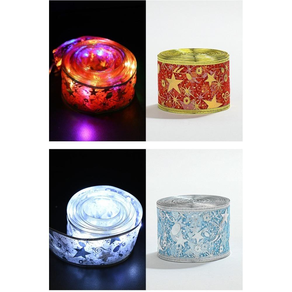 New 2m Christmas Ribbon Xmas Gift Lmitation Linen Fabric Swirl Ribbon Christmas Tree Ribbon Plaid Bow Snowflake Burlap Ribbon