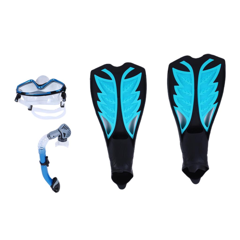 Adult Snorkeling Set Professional Snorkel Gear Comfortable Leak Proof Mask Fins for Underwater Exploration Swimming