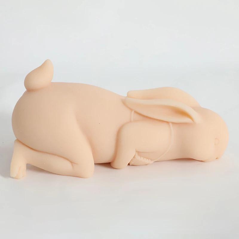 New Male Masturbation Sex Toy 0.5kg Rabbit Model Realistic Vaginal Channel Adult Male Masturbator Pussy Can Be Inserted