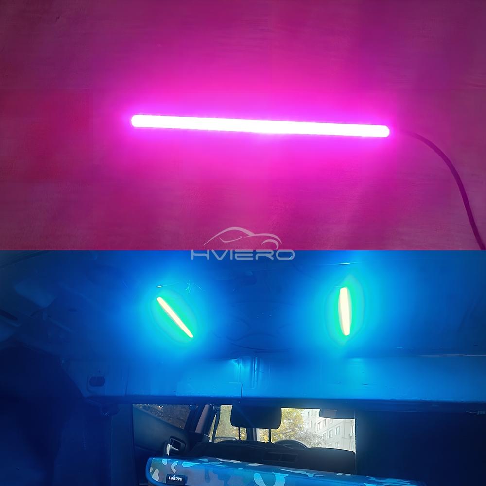 1pcs Car 14cm COB Led Turn Signal Blue White Auto DRL LED Daytime Running Lights Fog Day Driving Bulb Reverse Trunk Dome Lamps